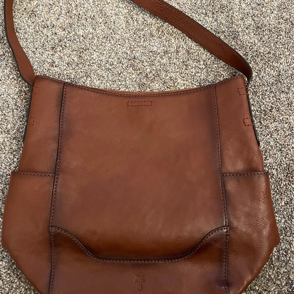 Frye Brown Leather Hobo Shoulder Bag - Picture 3 of 14